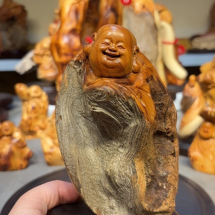 柏木太行崖柏弥勒佛