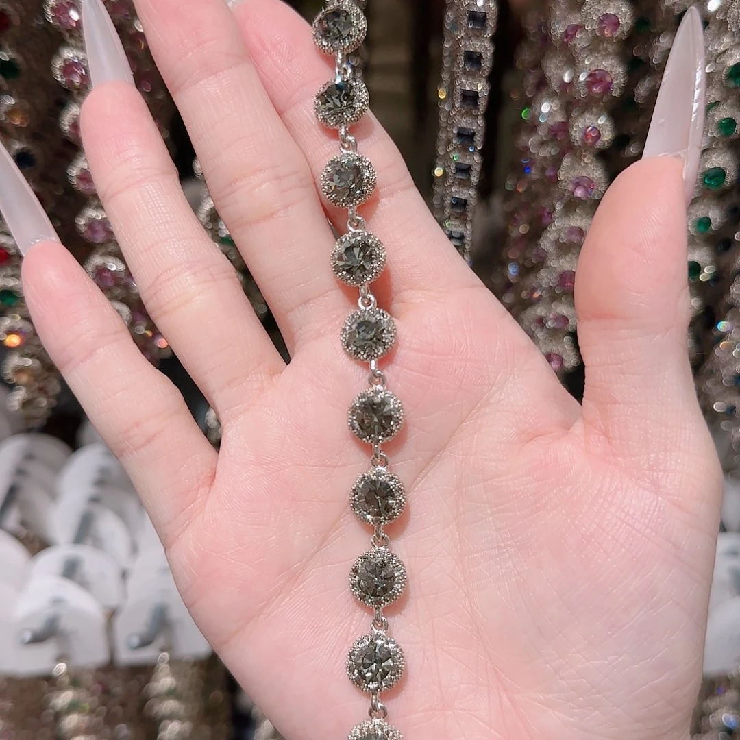 锆石铜合金925银手链
