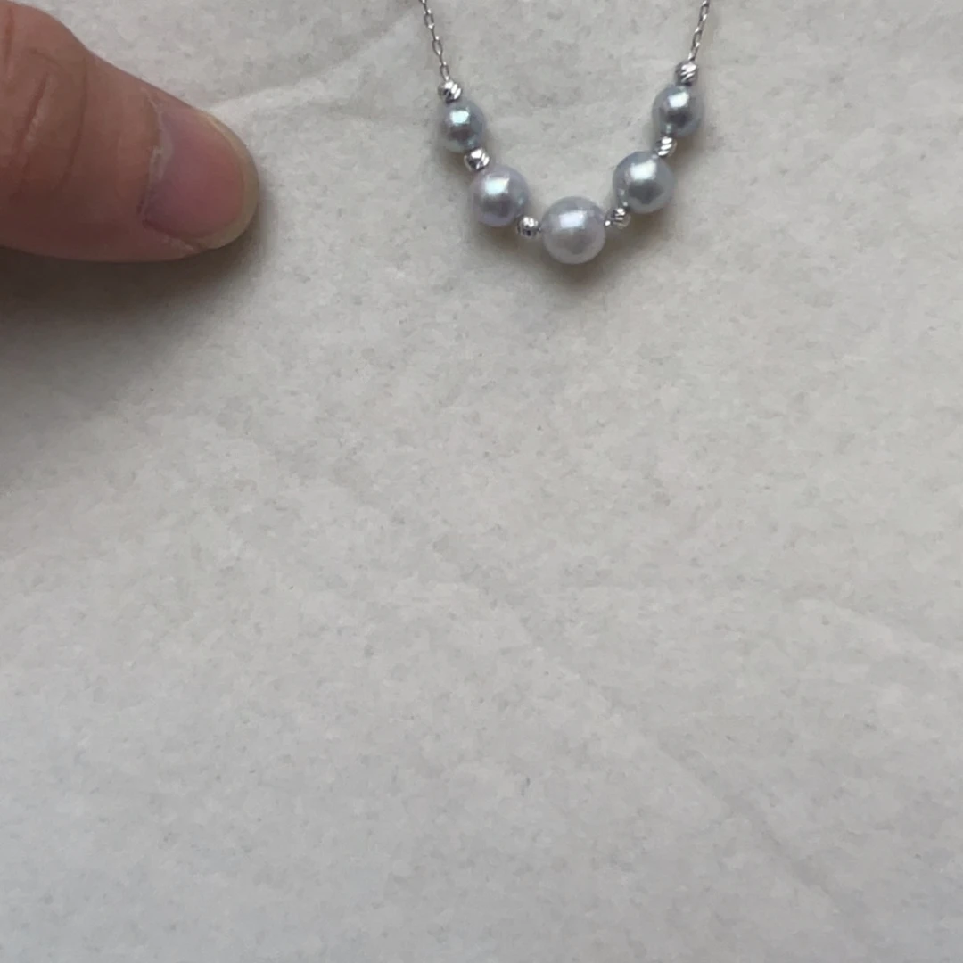 海水珍珠项链银S925镶嵌