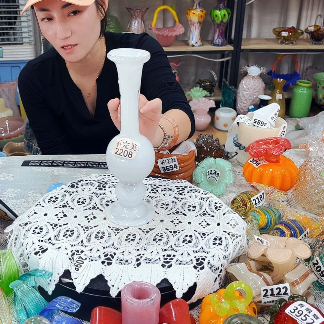 2208烛台瓶 家悦琉璃工艺品不完美