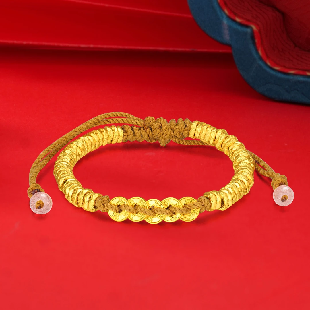 【木木专享】足金999 盘缠钱币配件（草莓晶） BP 91092