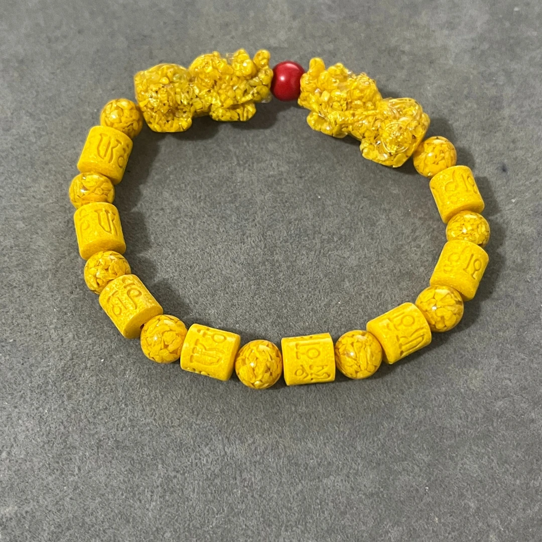 非金属皮质手链 玄黄砂貔貅DIY手链1088/条FL-2116