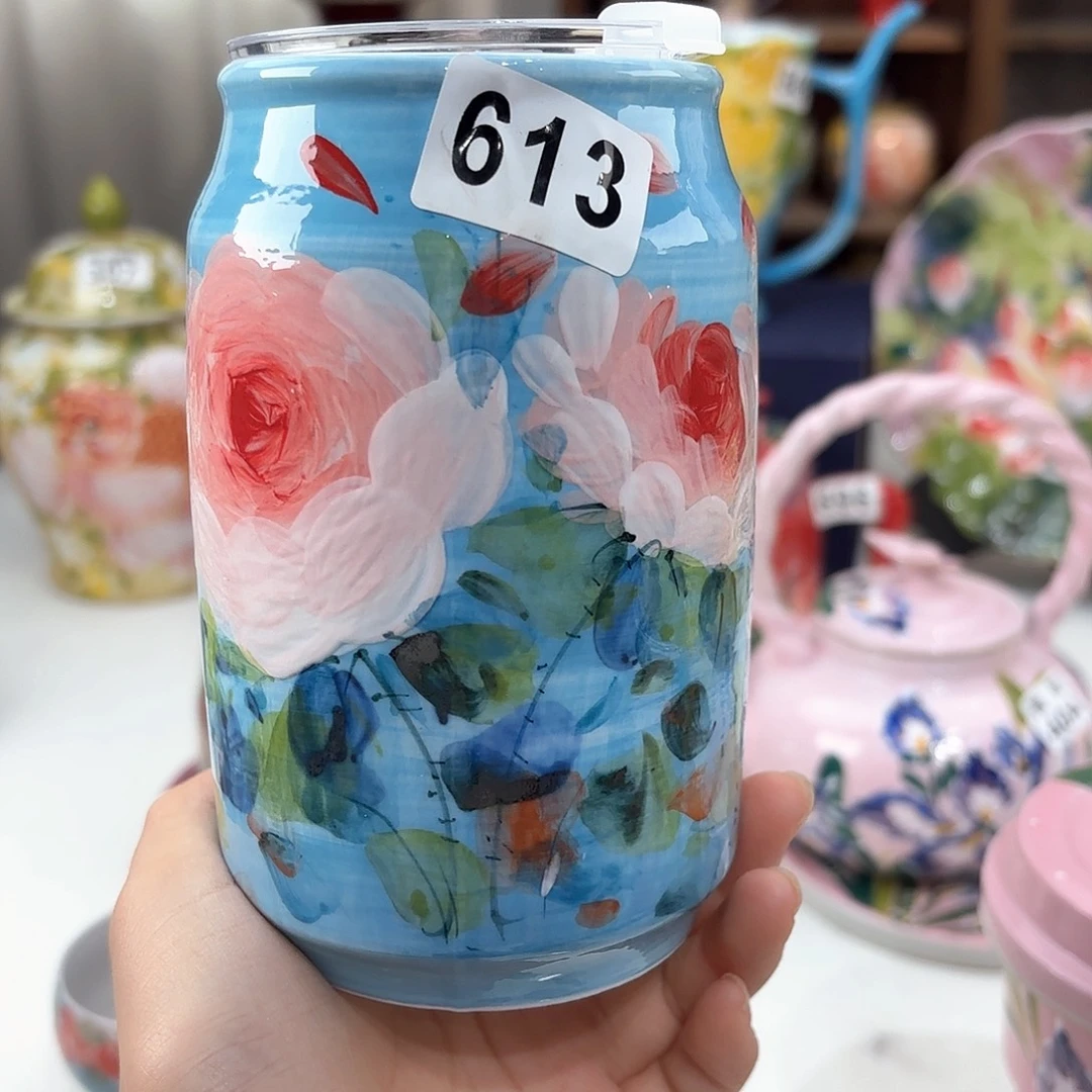 景德镇手绘高温釉下彩陶瓷茶具