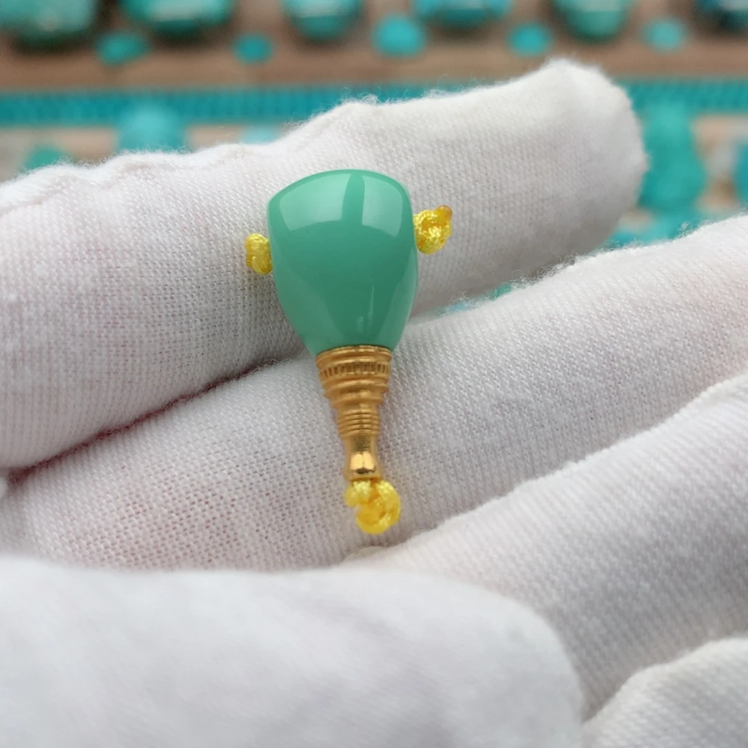 未镶嵌绿松石珠宝奇石10.5mm