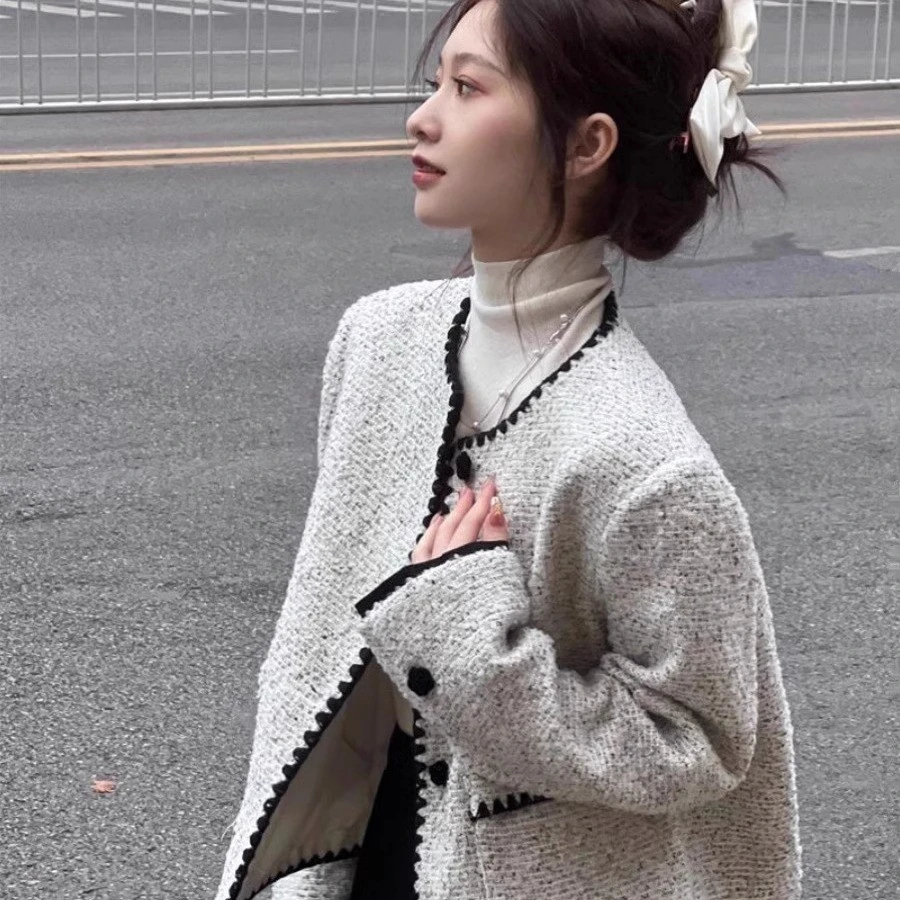 法式小香风短款外套女春秋2025新款高端名媛气质小个子冬季高级感