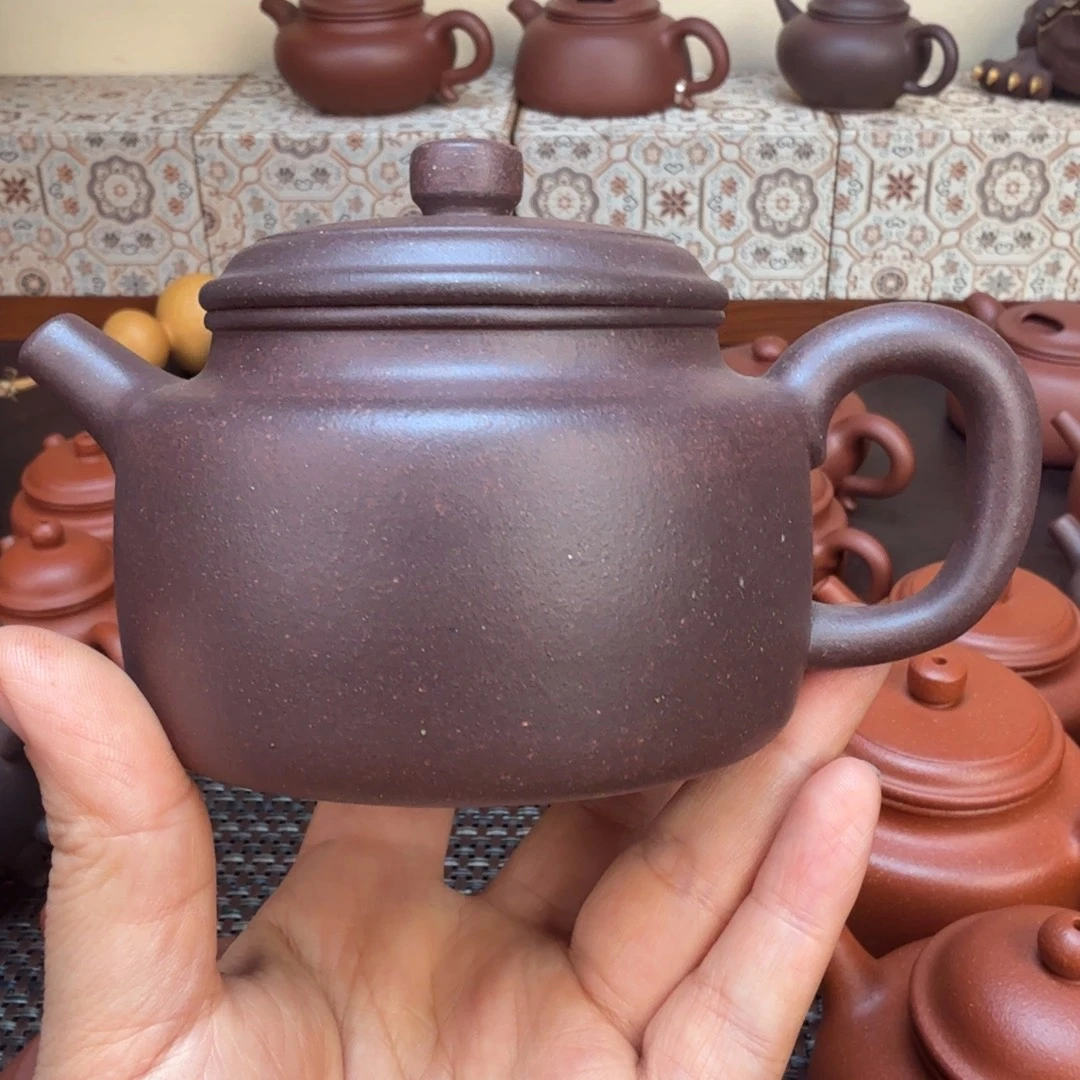 用***你茶壶紫砂原矿紫泥仿古260微瑕