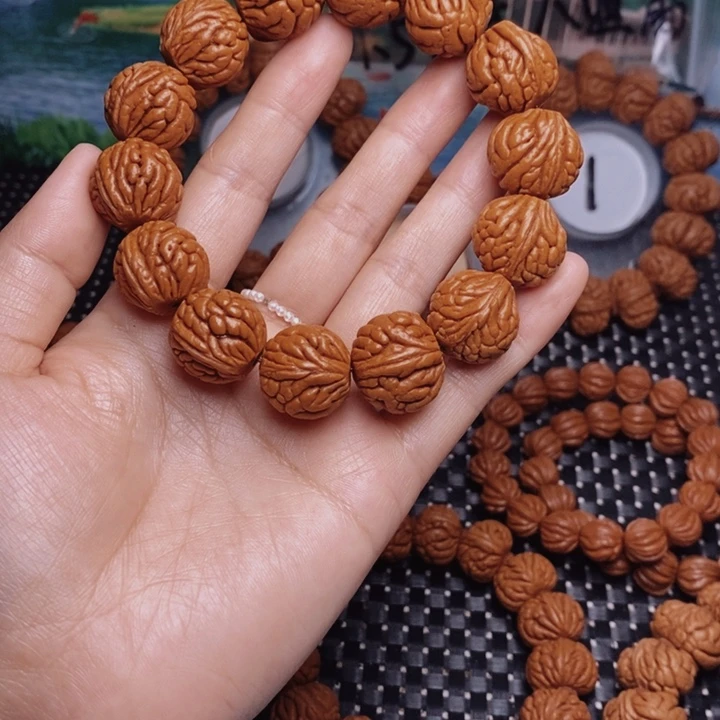 桃核手串哎*喂龙纹桃核