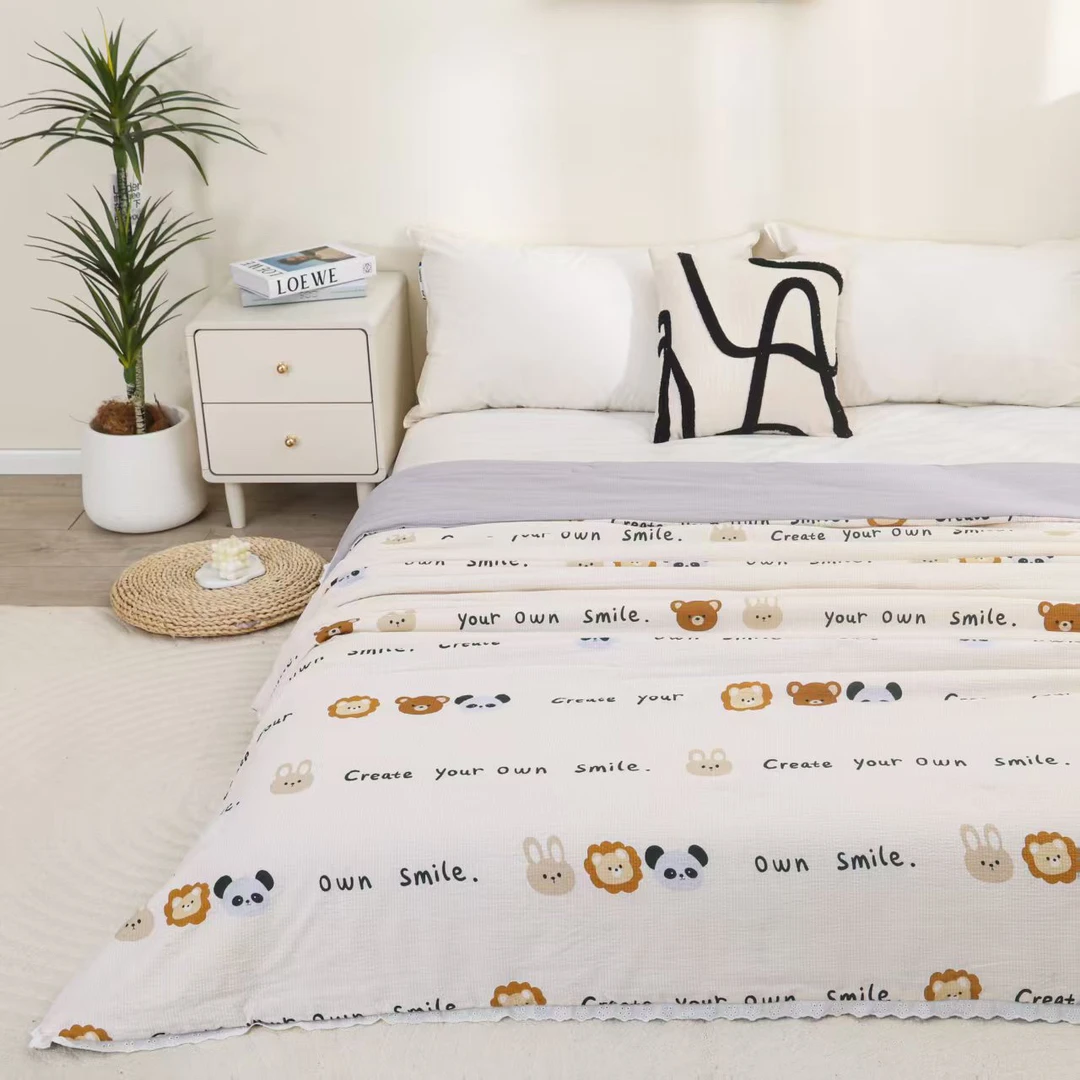 纯棉泡泡纱夏被柔软舒适