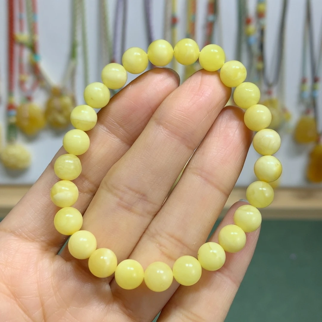 琥珀手链未镶嵌特价瑕疵