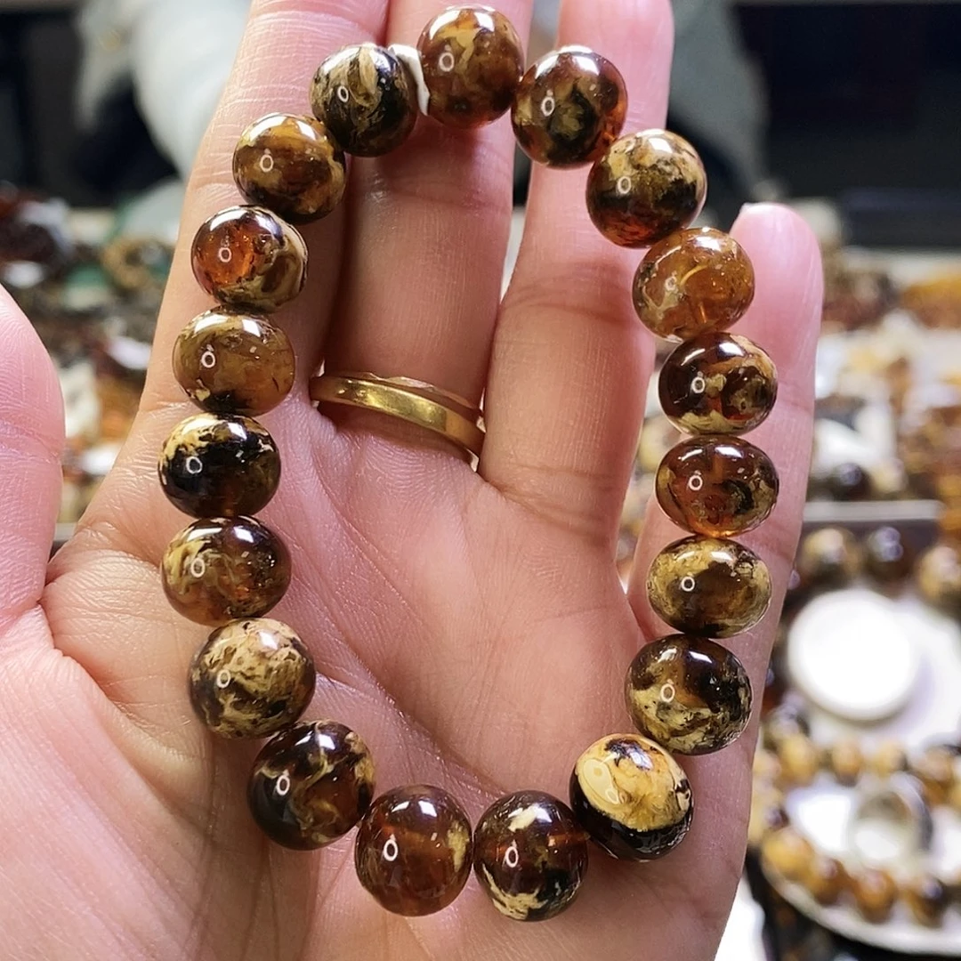 用***2琥珀未镶嵌裸石溶洞11mm