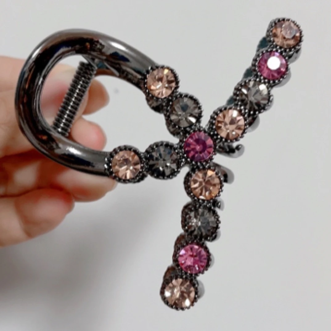 8公分抓夹头饰夹子发卡气质落日余晖大抓百搭简约短胖076