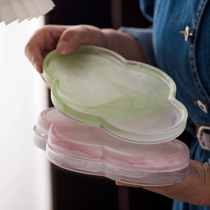 国风水墨海棠壶承干泡盘复古中式茶壶盖碗托盘茶托盘茶台蓄水