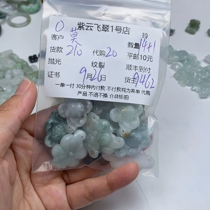 莫***）翡翠未镶嵌颈饰翡翠