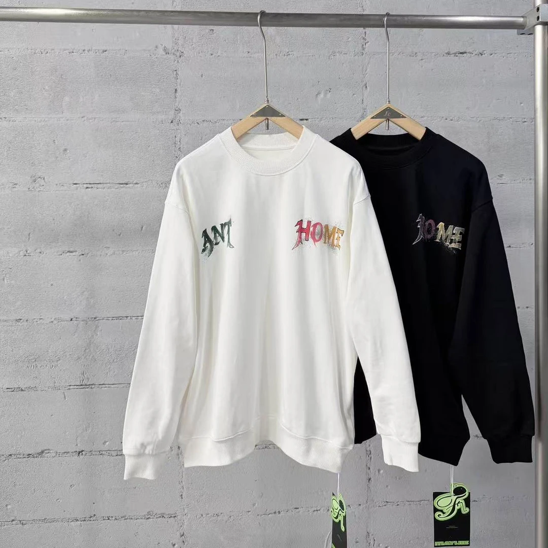 Y.潮牌纯棉重磅高街情侣圆领设计感休闲百搭卫衣男 #2520