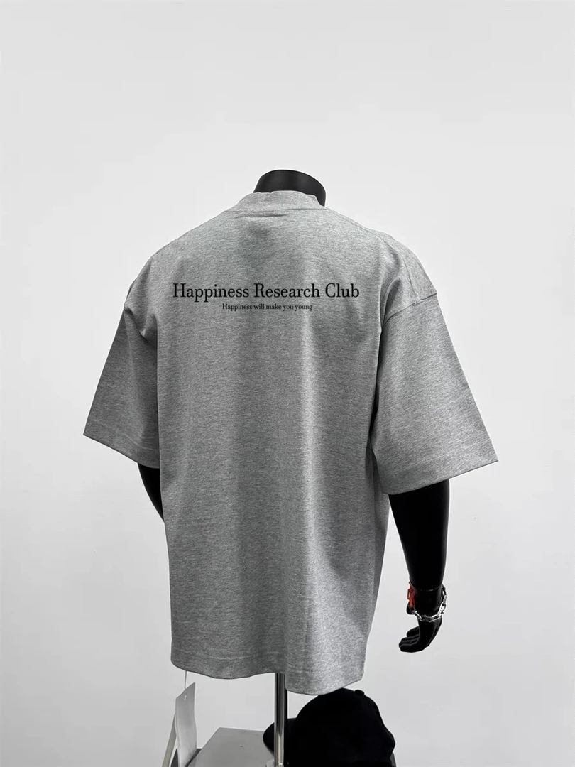 280G重磅欧美潮牌休闲小众高级感通勤宽松百搭夏季新款短袖T恤男