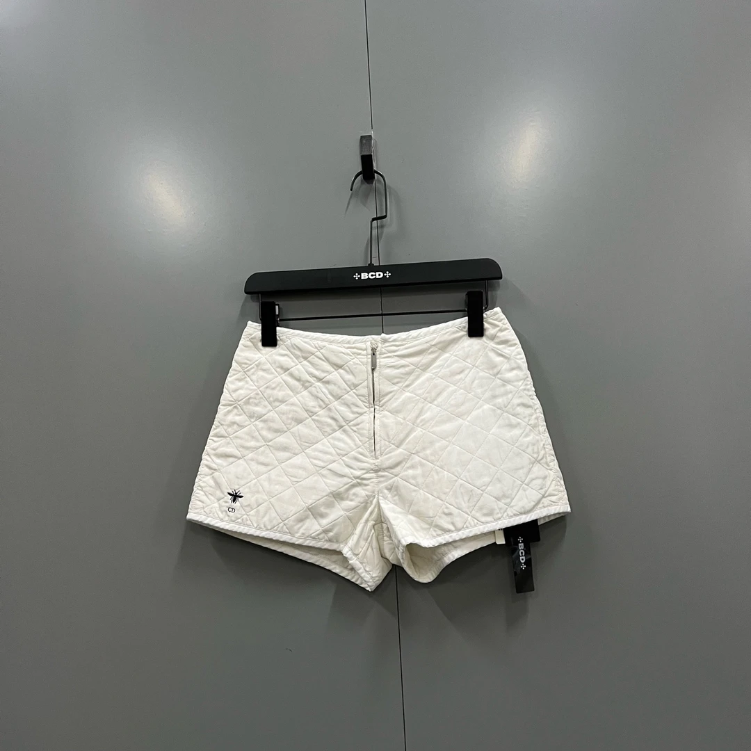 95新 DIOR/迪奥 zt6 白色小蜜蜂刺绣短裤 34码/610726/无领标