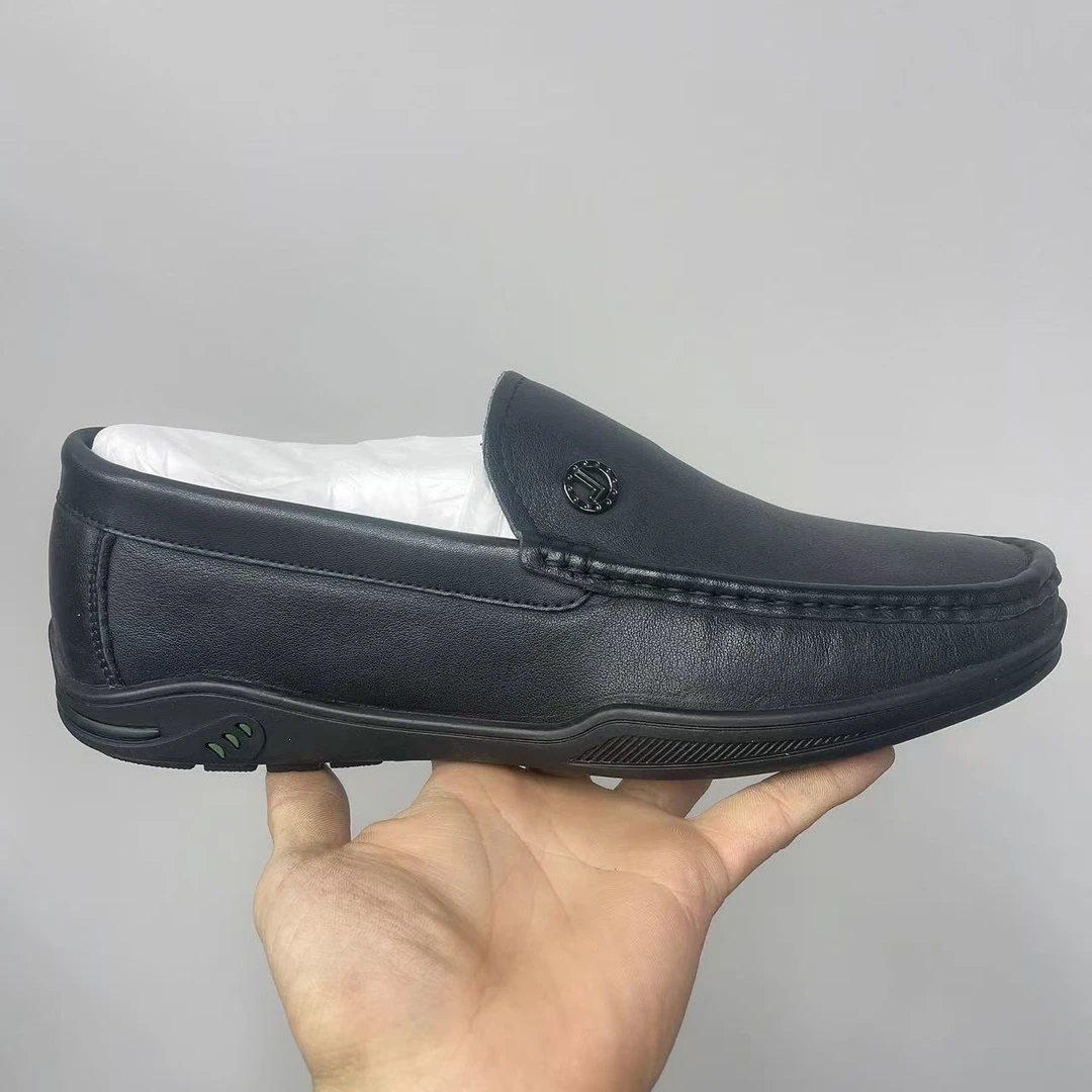 11311-头层牛皮一脚蹬男士皮鞋