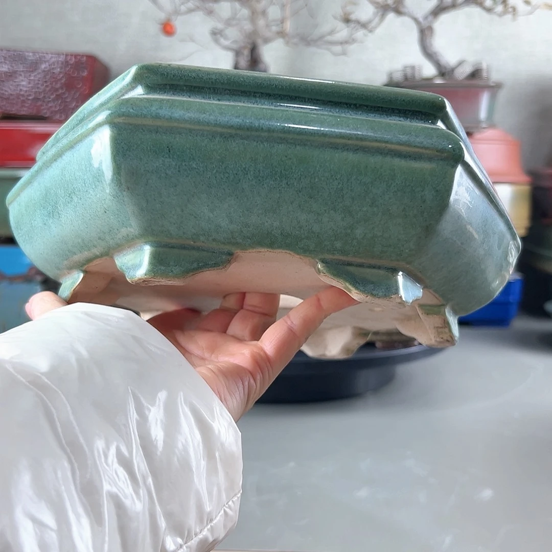 高温紫砂釉盆一只23*20.5*7.5