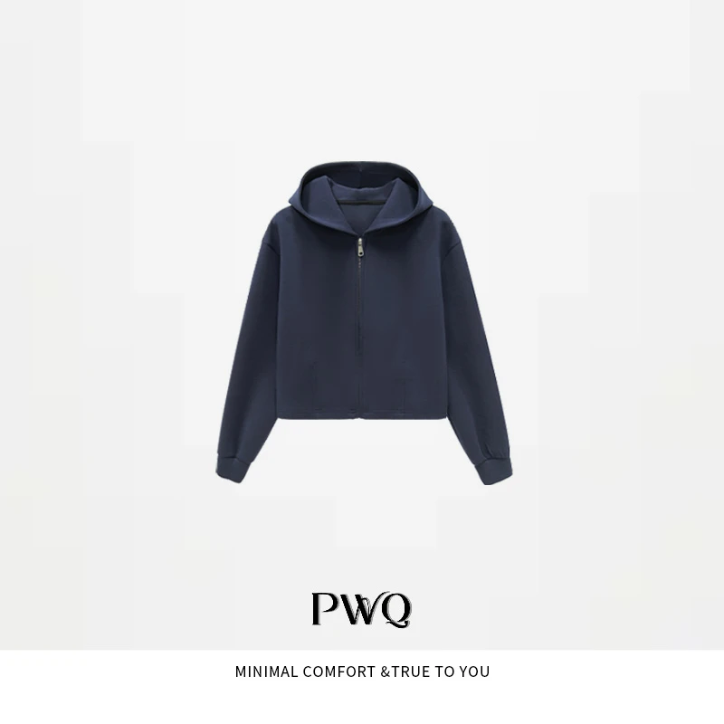 【轻盈生活】卫衣外套连帽拉链长袖减龄显瘦EZ-2590999-QW