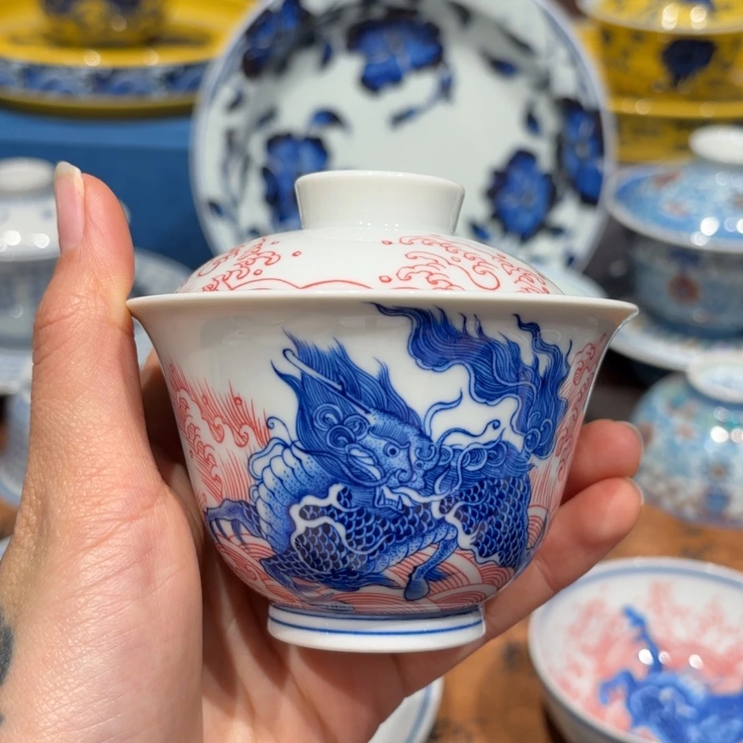 瓷片手工手绘陶瓷茶具