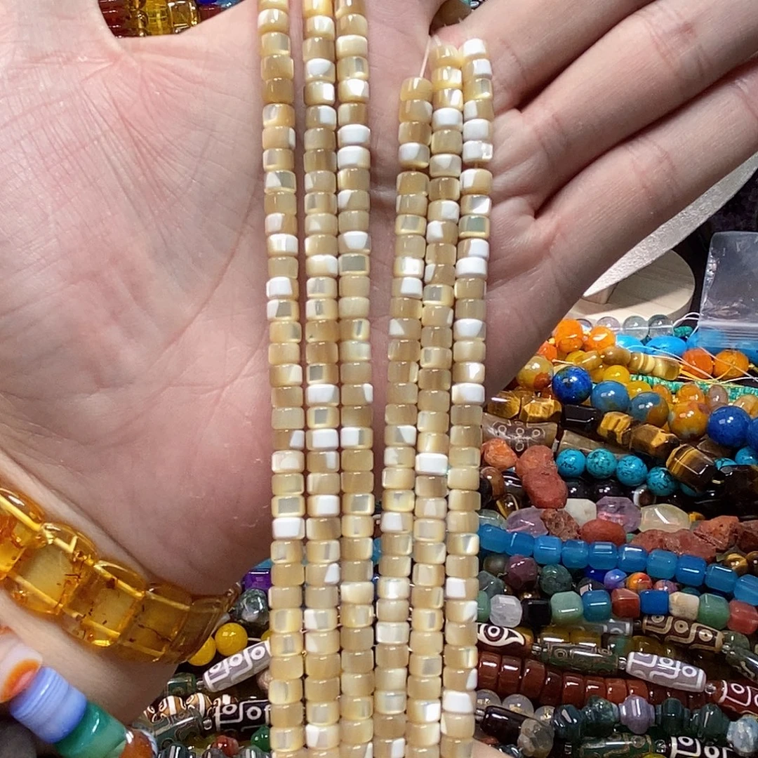 石英质玉未镶嵌，天然马蹄螺直切药片6mm，