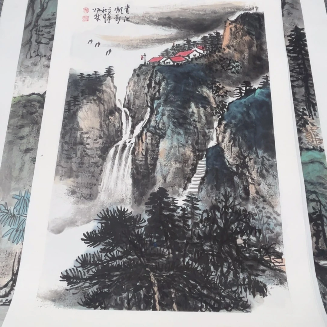 国画绘画作品多次