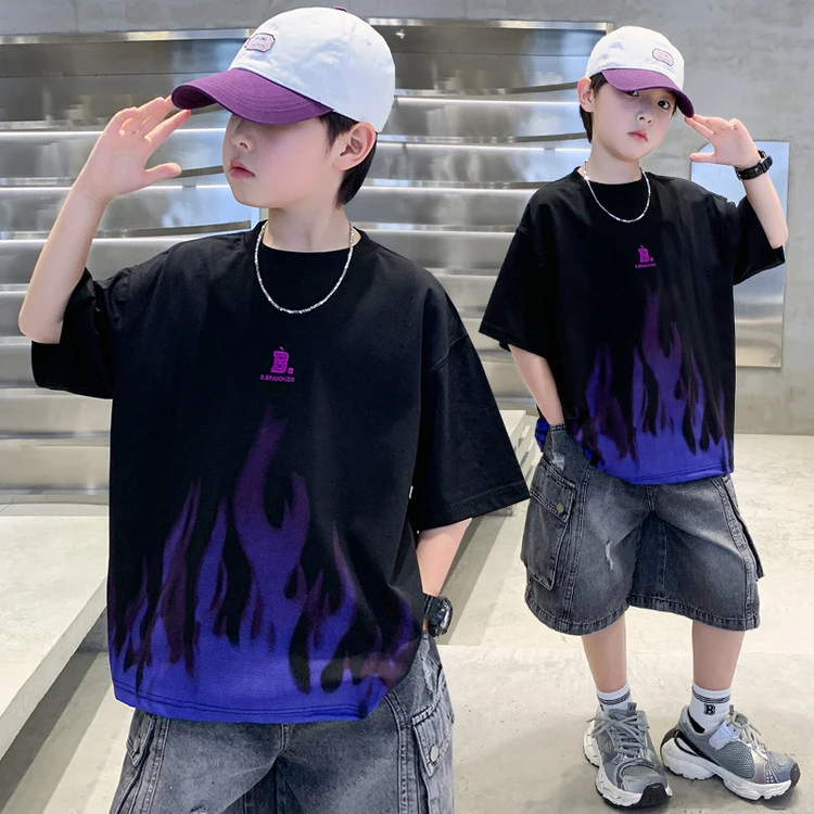 童装男童t恤短袖夏装2025新款儿童男孩夏季上衣中大童夏款