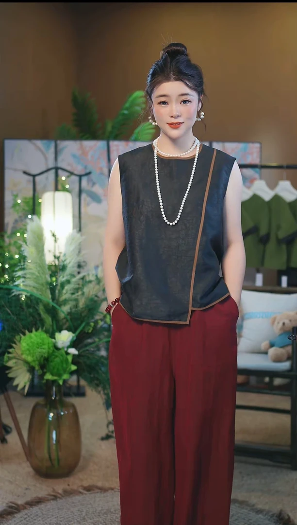 杯子家《原龟背心两面穿》桑蚕丝香云纱龟裂纹百搭背心