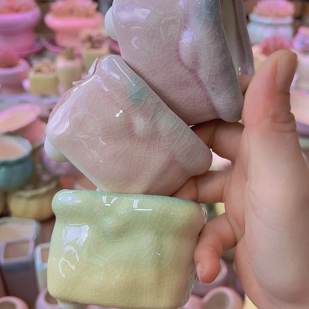 陶瓷花盆当场满12包邮