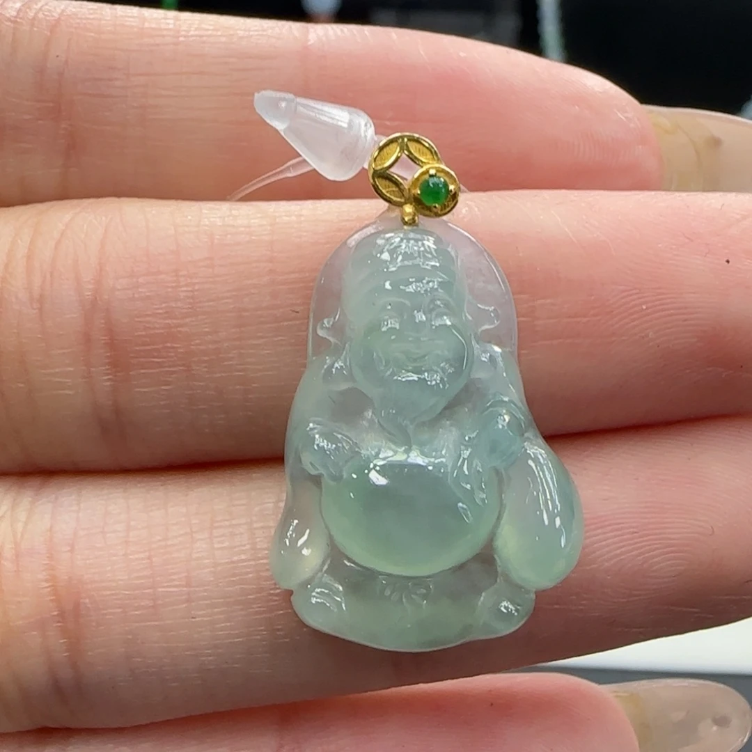颈饰18K金镶嵌翡翠