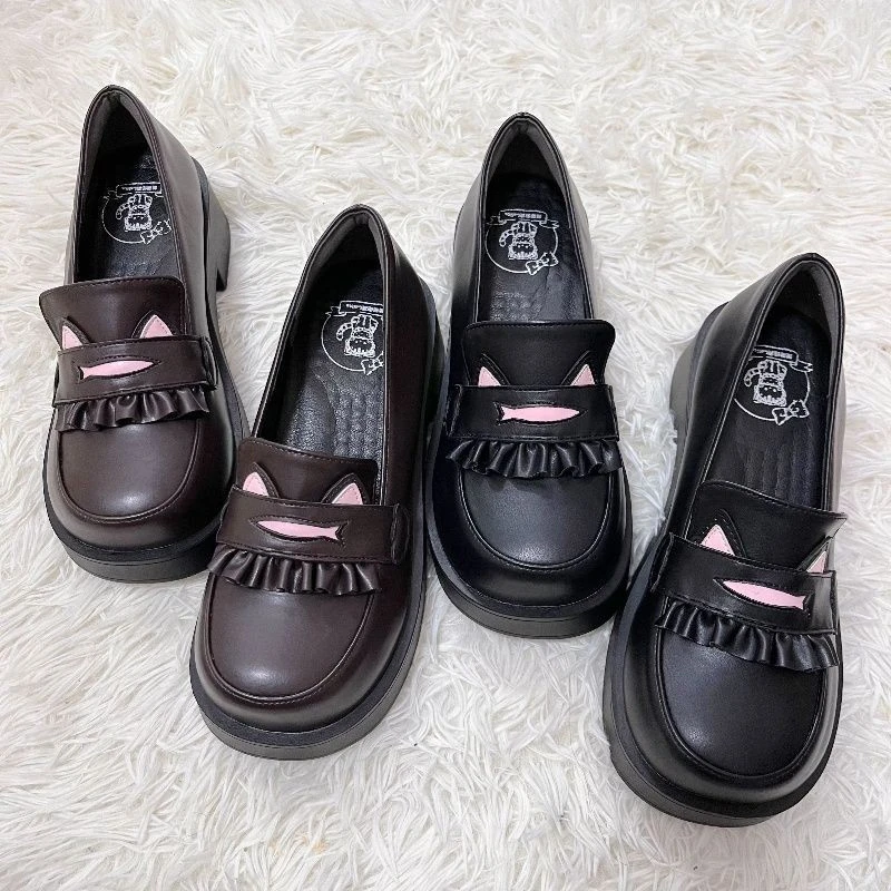 【猫猫学院】JK制服鞋 日系厚底洛丽塔甜甜泡芙lolita玛丽珍小皮鞋