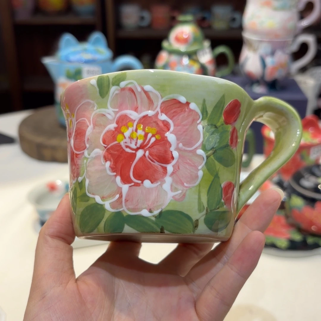 景德镇手绘高温釉下彩陶瓷茶具