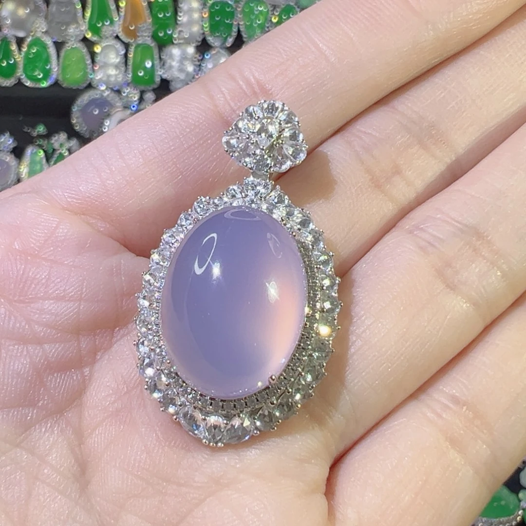 玛瑙/玉髓颈饰银S925镶嵌