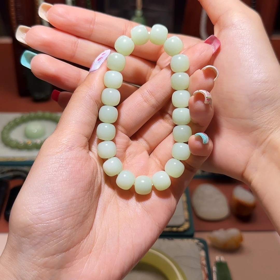 手链未镶嵌和田玉（糖玉）