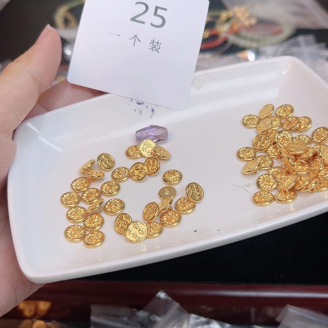 紫晶珠宝半成品银S925镀金镶嵌25