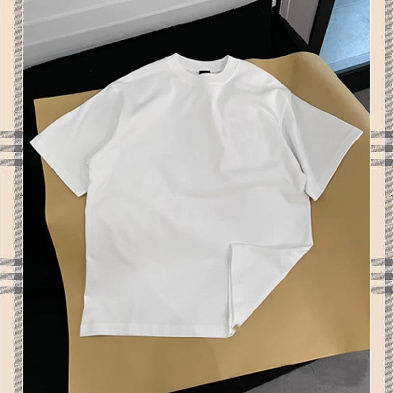 高品质纯棉短袖T恤男女同款情侣圆领t印花百搭宽松大码半袖夏打底
