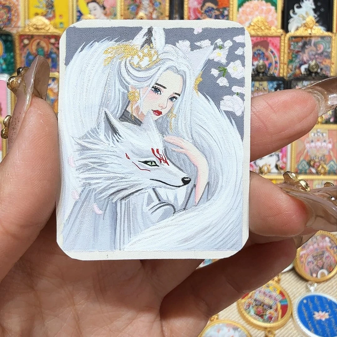 吊坠热贡纯手绘唐卡非遗文化