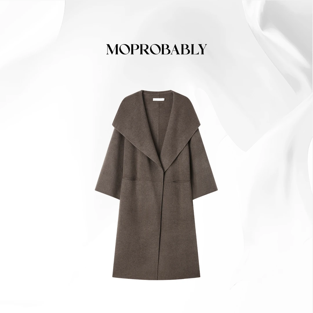Moprobably贝贝「静谧」“100羊毛”女主范风衣外套B5456013