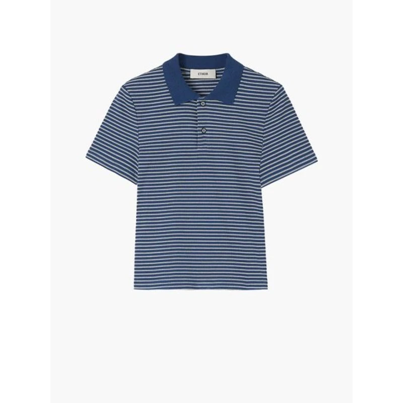 【ETHOR】25SS ERSS25-207T 蓝色条纹T恤