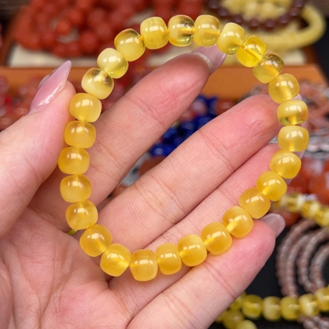 琥珀未镶嵌手链手串