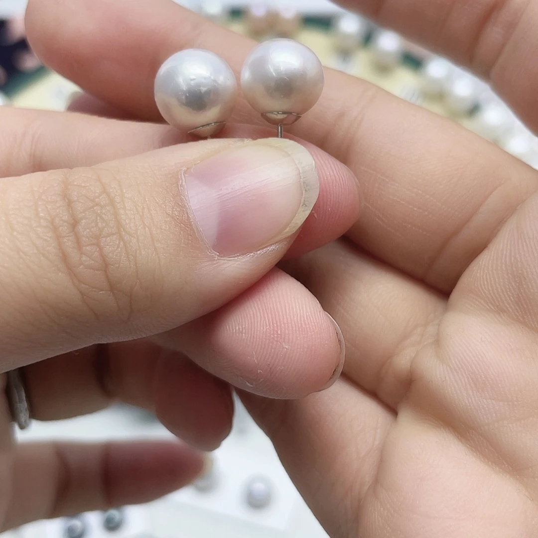 浮***梦耳饰淡水珍珠银S925镶嵌