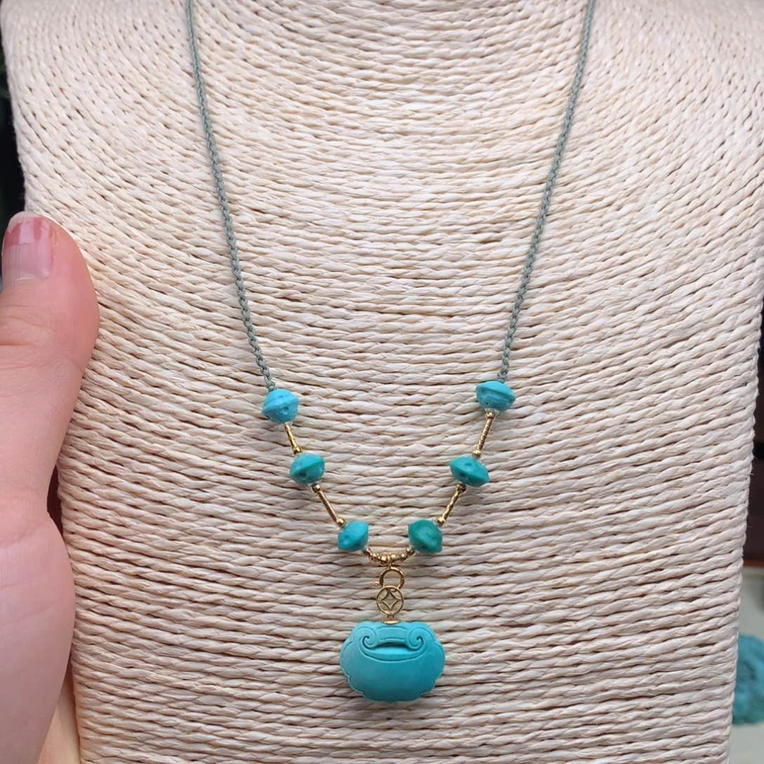 绿松石18K金镶嵌绿松石