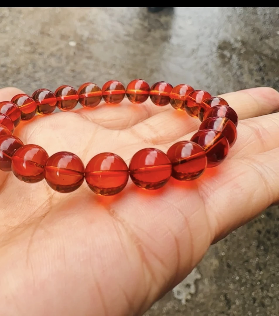 天然缅甸7.5mm血珀手串