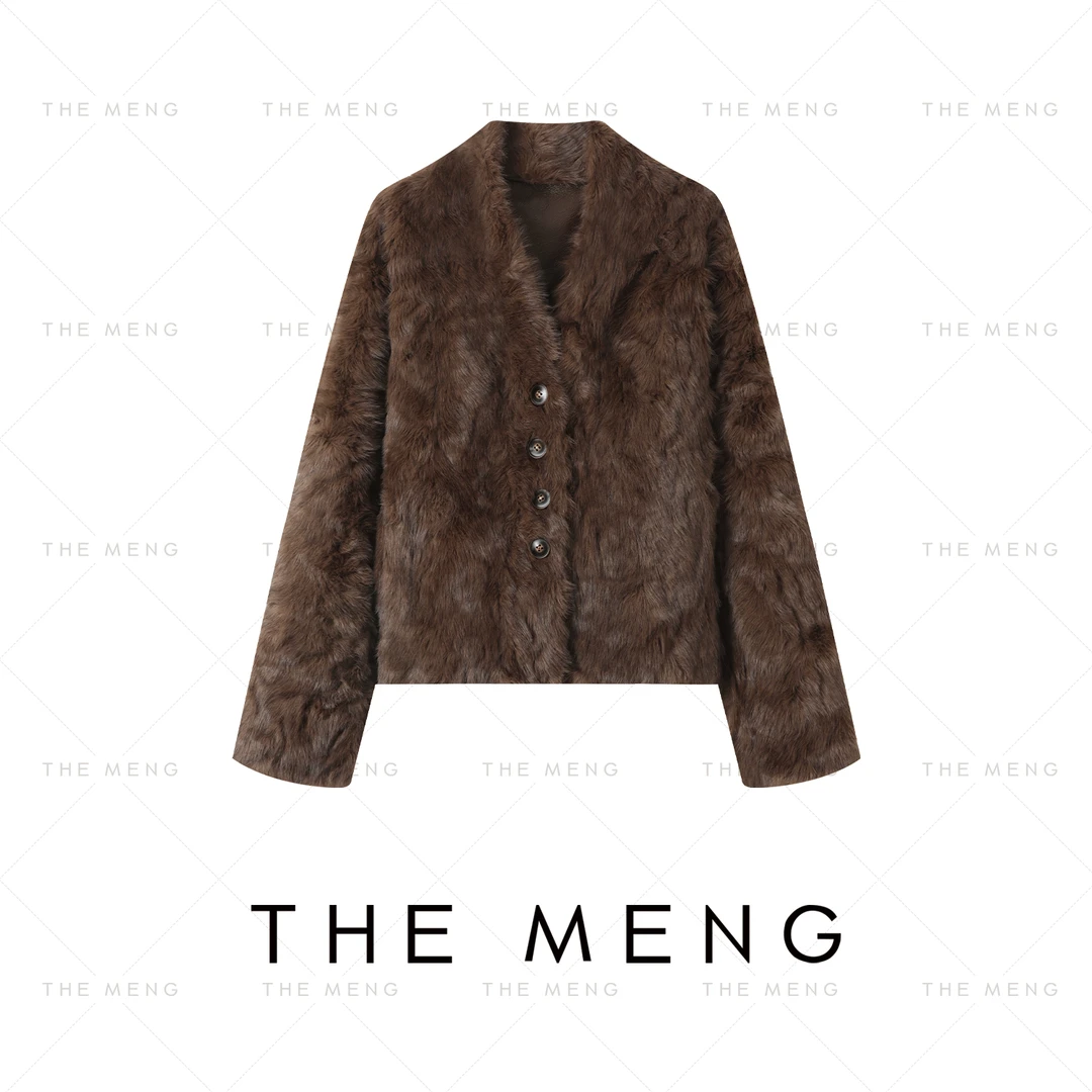 THE MENG【九月】糯软御寒锁温长毛草草外套#M253M1102