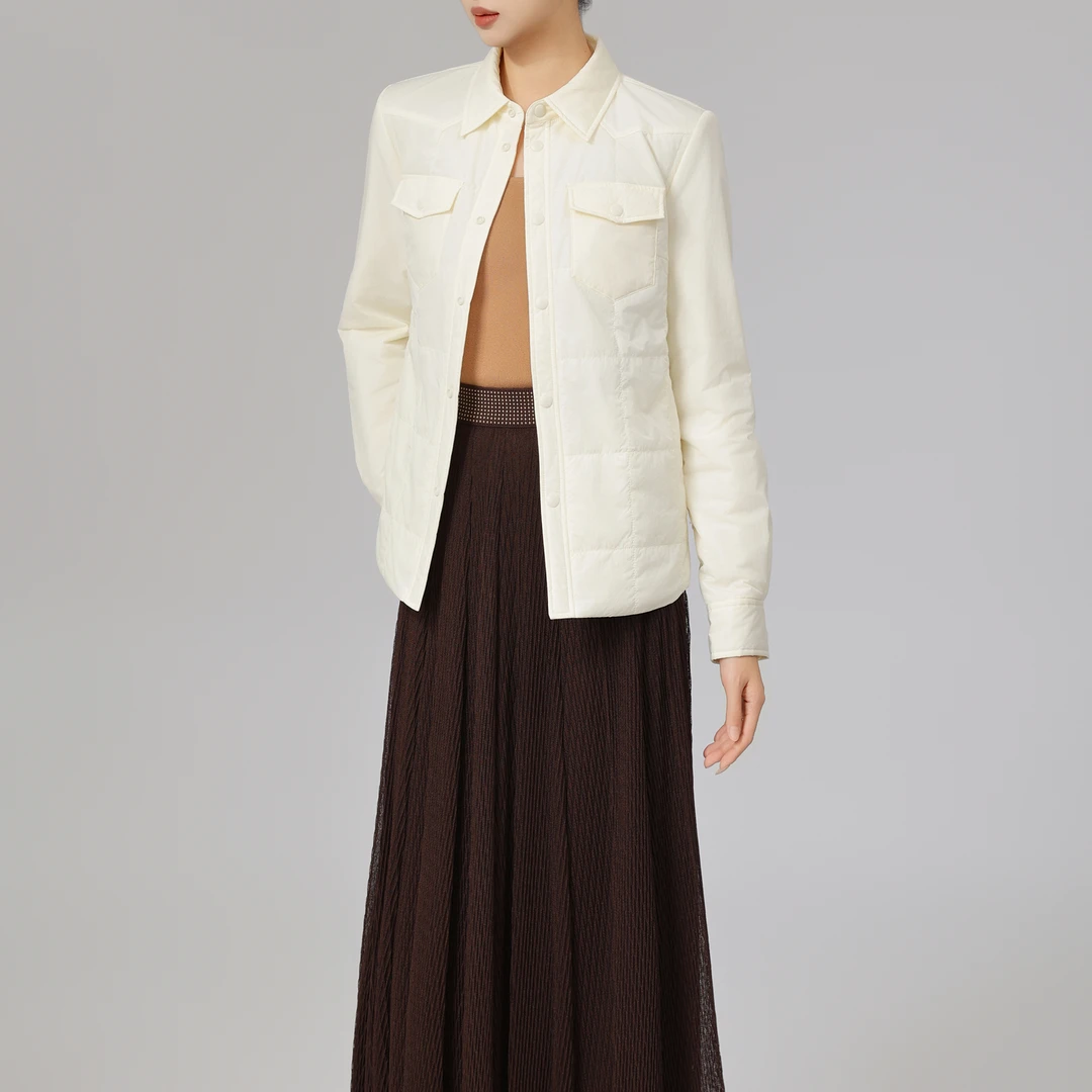 GIRDEAR/哥弟['早秋穿搭']冬季棉服时尚简约保暖翻领外套女140018