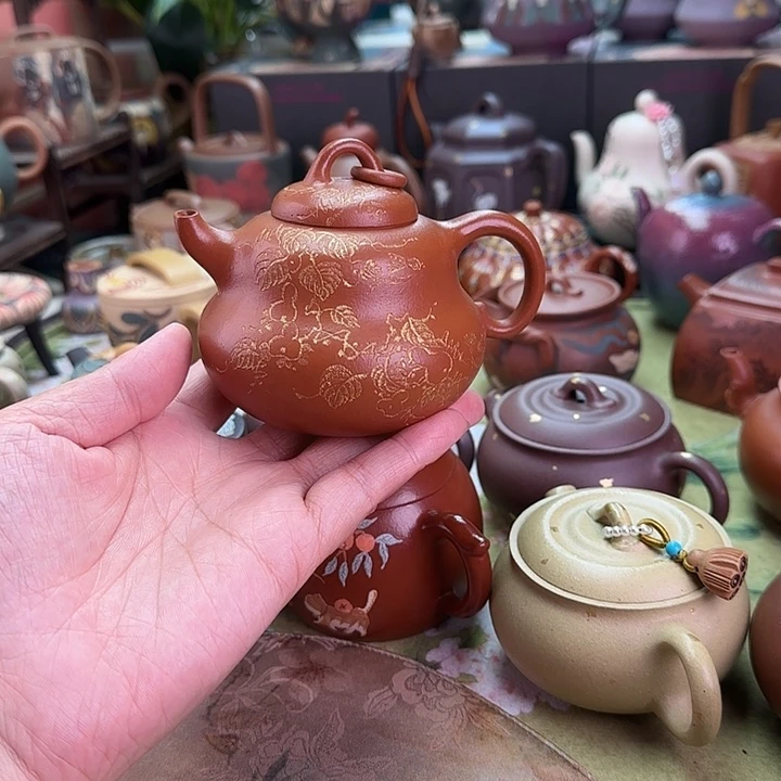 茶壶紫砂葫芦小红泥