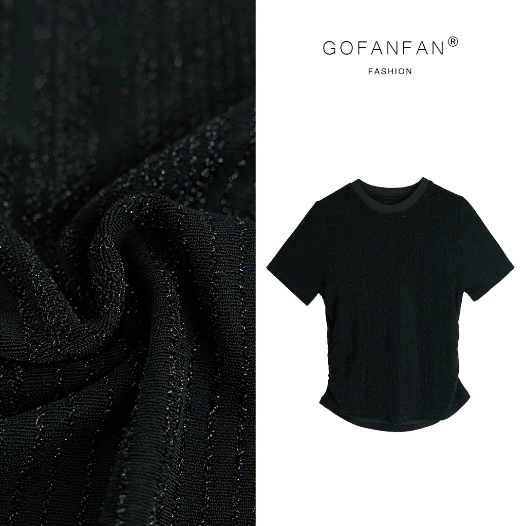 GFF STUFIO【星空T】质感收腰圆领时髦设计感短袖T恤