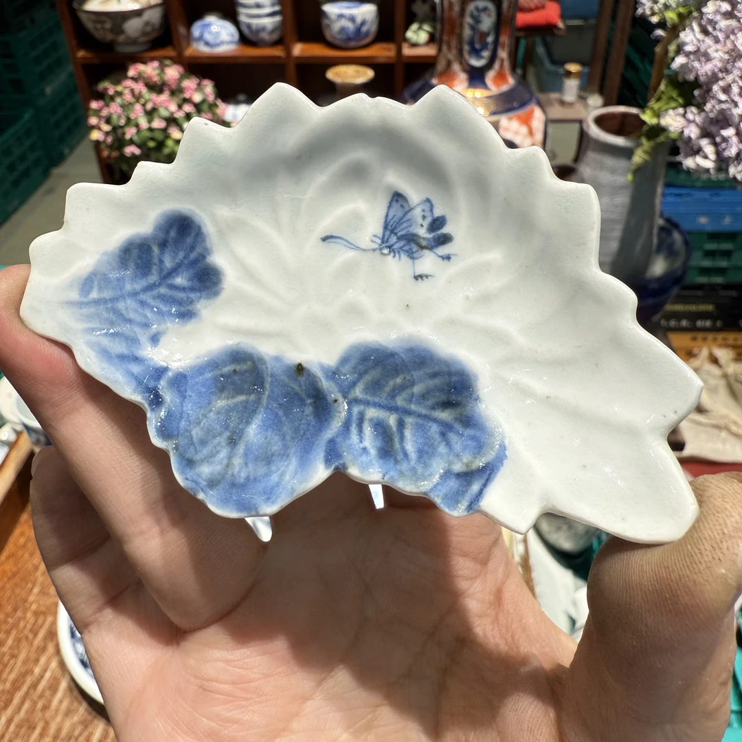 青花手绘异型盏手工复古陶瓷
