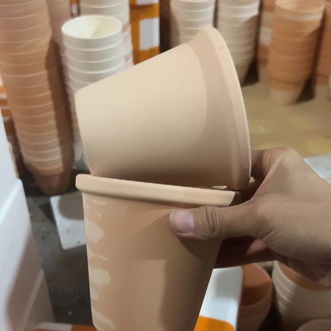 白云土新斗盆13口11高2个【微瑕】