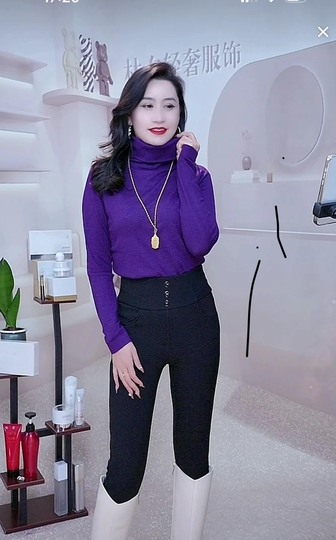 （林夕）推荐秋冬高领内搭针织打底衫上衣 *